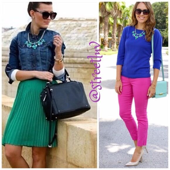 stella & dot ~ juniper statement necklace ~ blue green - Picture 4 of 11